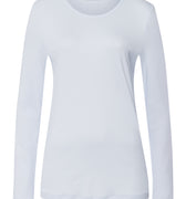 Loungy Nights Relaxed Round Neck Cotton Top | Powder Blue 76491-2512